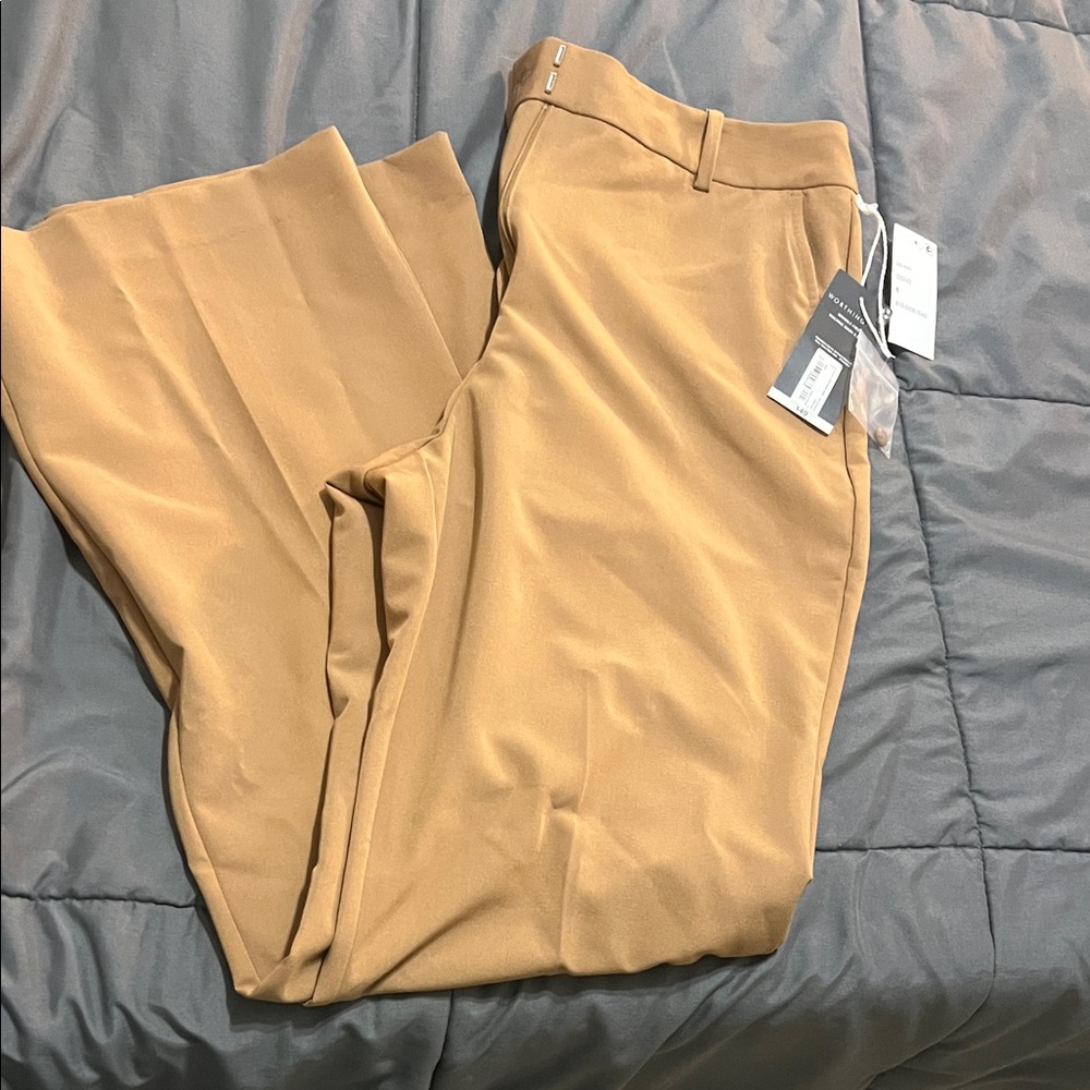 Worthington Camel High-Rise Tailored Trousers